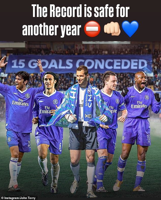 जॉन टेरीने आर्सेनलच्या जखमांवर मीठ चोळले कारण ते चेल्सीच्या प्रीमियर लीगमधील जोस मोरिन्होच्या नेतृत्वाखालील बचावात्मक विक्रमाशी बरोबरी करू शकले नाहीत – 15 खेळ अद्याप बाकी आहेत