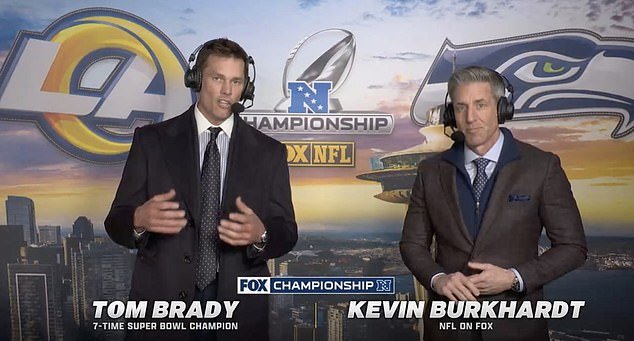 एनएफसी चॅम्पियनशिपच्या प्रसारणानंतर टॉम ब्रॅडीने त्याचा दुसरा फॉक्स सीझन संपवला, कारण चाहत्यांचा दावा आहे की तो ‘टोनी रोमोपेक्षा 100 पट चांगला’ आहे.