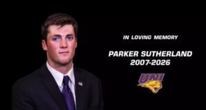 पार्कर सदरलँड या नवीन महाविद्यालयीन फुटबॉल खेळाडूचे वयाच्या १८ व्या वर्षी निधन झाले.