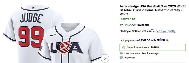 बेसबॉल चाहत्यांनी ॲरॉन जजची जर्सी $419 मध्ये विकल्याबद्दल धर्मांधांना ‘अनादर’ म्हटले आहे