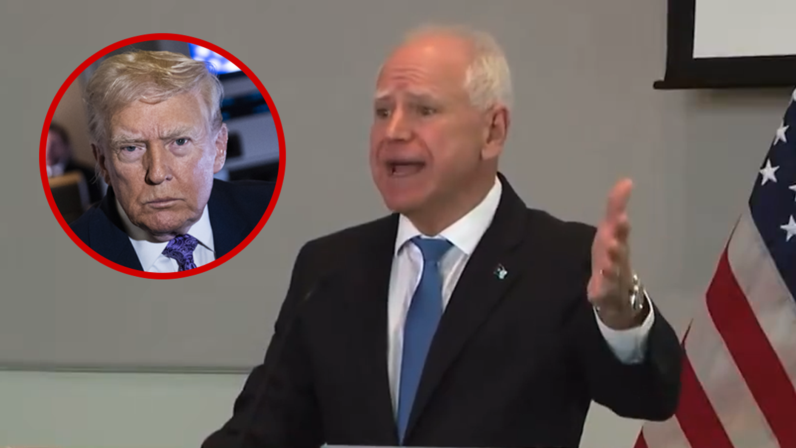 टिम वॉल्झ म्हणतात की लोक त्याच्या घराजवळून गाडी चालवतात आणि ट्रम्पच्या अपशब्दानंतर त्याला आर-शब्द म्हणतात