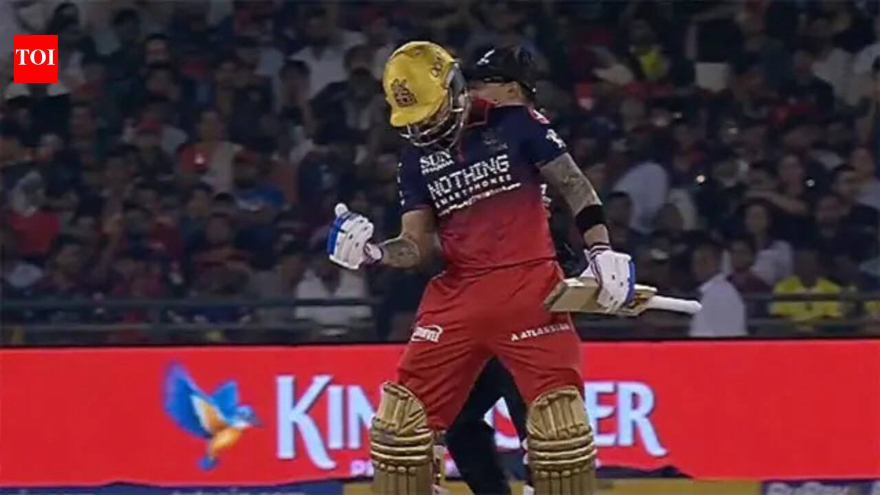 KKR विरुद्धच्या पहिल्या फेरीनंतर विराट कोहलीचा ॲनिमेटेड सेलिब्रेशन व्हायरल – पहा | क्रिकेट बातम्या