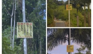 जेरी ब्रिस्बेन म्हणतात की पोलिसांनी निषेध अधिकार दडपून ड्यूक्स शाखेत खाणविरोधी चिन्हे लपविण्याचे आदेश दिले आहेत