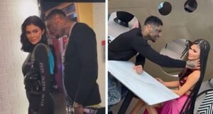 व्हिडिओवर ब्लूफेसने झेंड्याच्या मेणाची आकृती चोक केली आहे