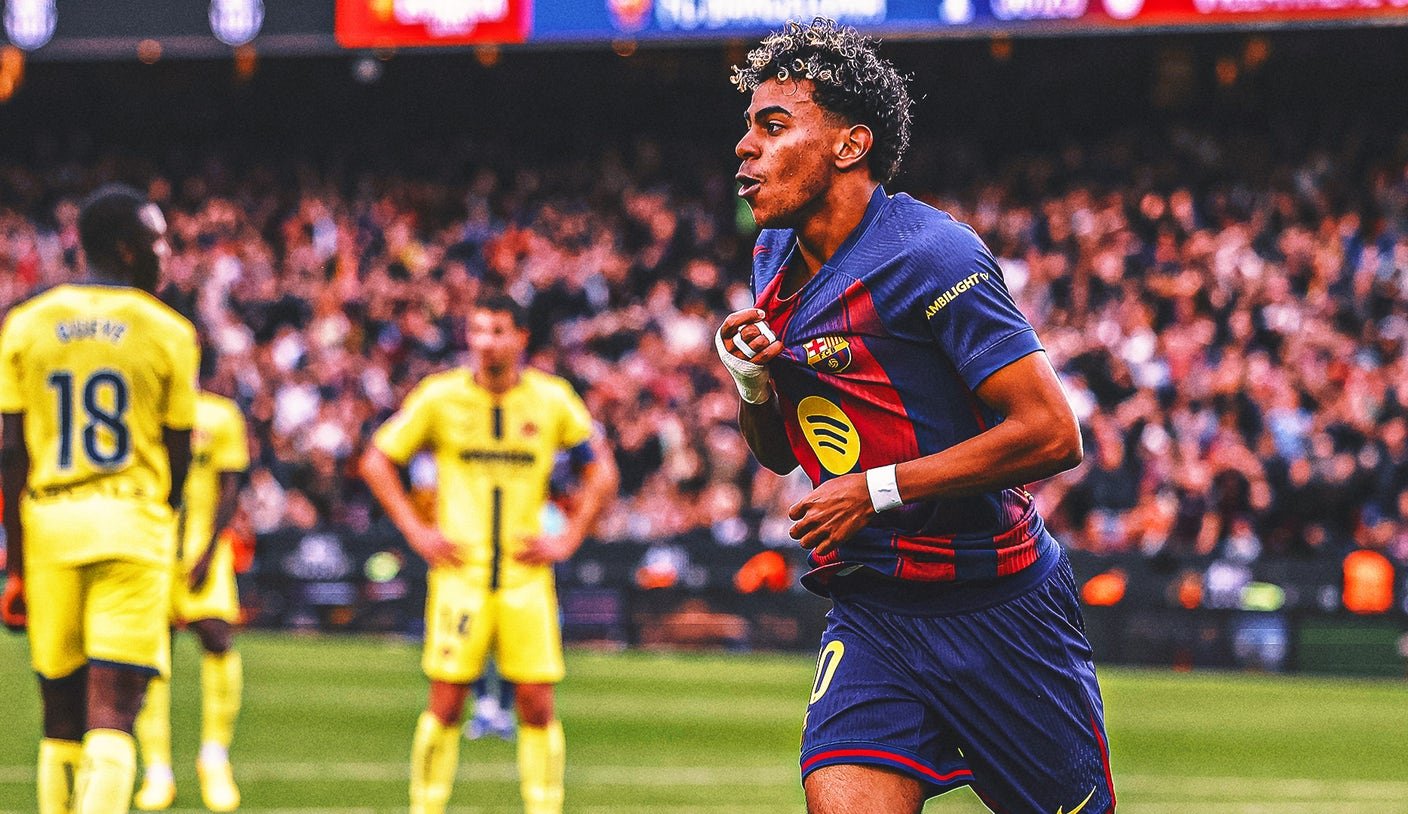 व्हिलारियलविरुद्धच्या विजयात लमिन यामलने बार्सिलोनासाठी कारकिर्दीची पहिली हॅट्ट्रिक केली