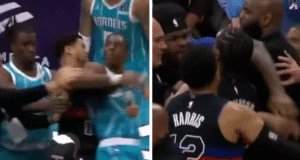 पिस्टन, हॉर्नेट्स गेम अनागोंदीत उतरतो कारण मोठ्या प्रमाणात भांडण होते