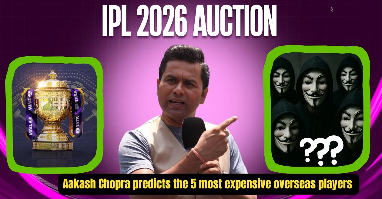 आगामी IPL 2026 च्या लिलावात आकाश चोप्राने 5 सर्वात महागड्या परदेशी खेळाडूंचा अंदाज वर्तवला आहे.
