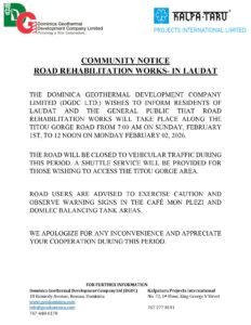 घोषणा: सामुदायिक सूचना लौडा येथील रस्त्याच्या पुनर्वसनाचे काम