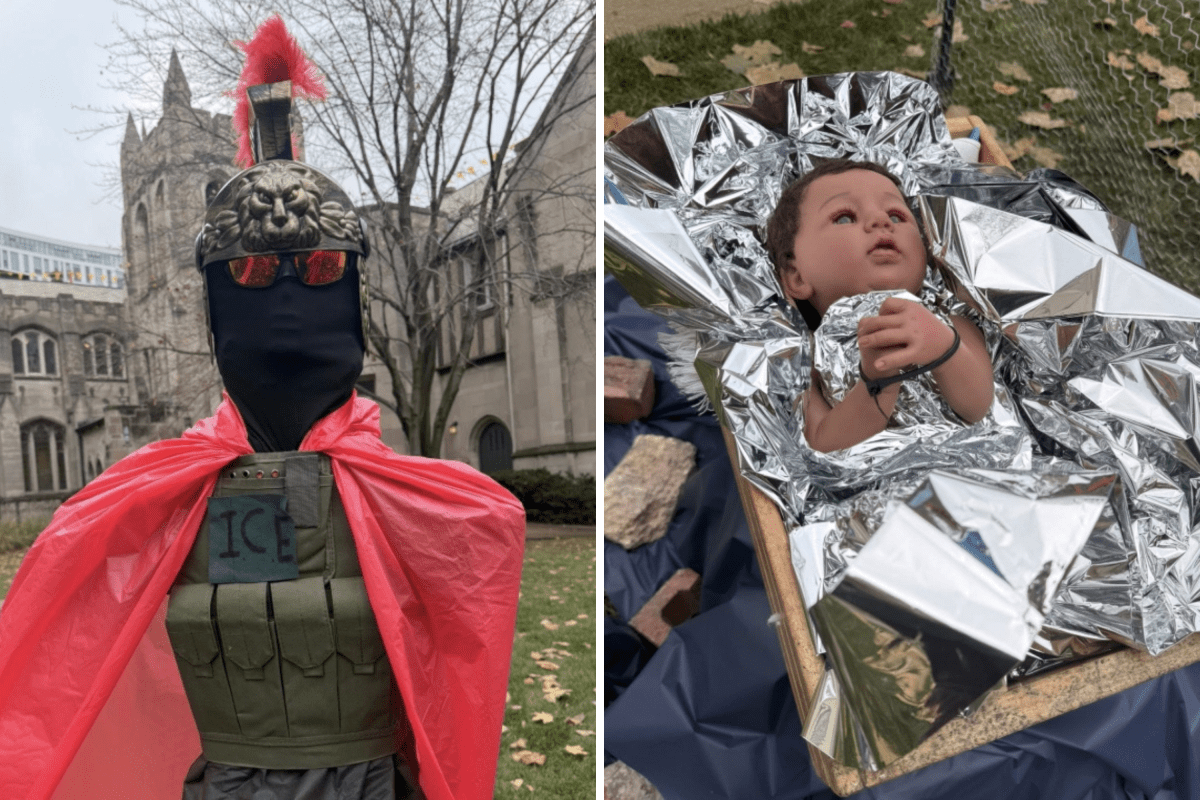 ICE जन्माच्या दृश्यांसह चर्चमध्ये प्रतिक्रिया उमटतात