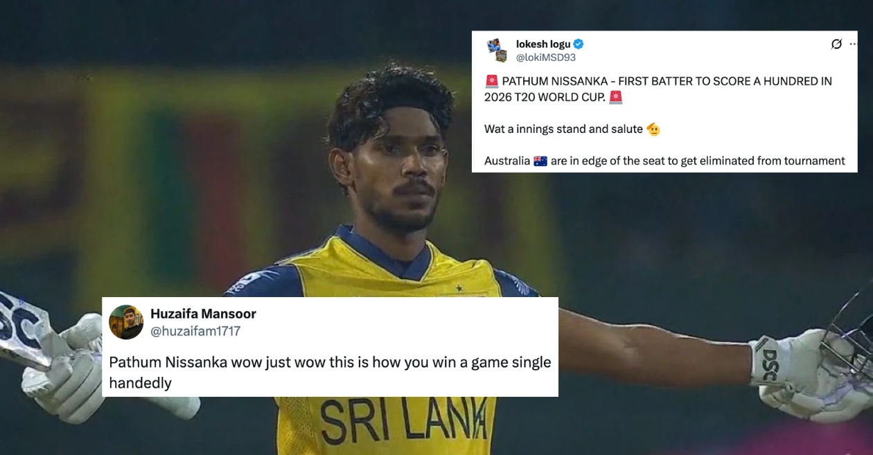 ऑस्ट्रेलियावर विजय मिळवून श्रीलंकेला सुपर 8 मध्ये नेण्यासाठी पथुम निसांकाने शतक झळकावल्याने चाहते जल्लोष करत आहेत