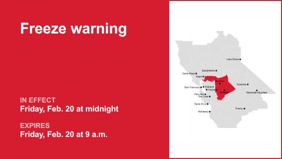 शुक्रवारसाठी कार्क्विनेज सामुद्रधुनी आणि डेल्टा आणि उत्तरेकडील सॅन जोकिन व्हॅलीसाठी गोठवण्याचा इशारा जारी करण्यात आला आहे – मर्क्युरी न्यूज