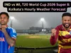IND vs WI, T20 विश्वचषक 2026 सुपर 8: कोलकाता तासानुसार हवामानाचा अंदाज