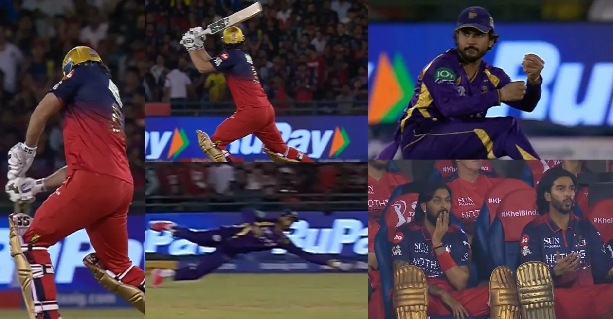 IPL 2026 (WATCH): मनीष पांडेने RCB विरुद्ध KKR चकमकीत टिम डेव्हिडला बाद करण्यासाठी एक गंभीर झेल घेतला