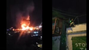 रोझोमध्ये लागलेल्या आगीत जॉली फार्मसीसह अनेक व्यवसायांचे नुकसान झाले