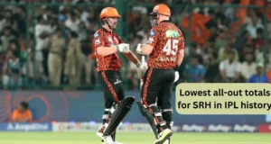 IPL इतिहासात सनरायझर्स हैदराबादसाठी टॉप 5 सर्वात कमी ऑलआऊट एकूण