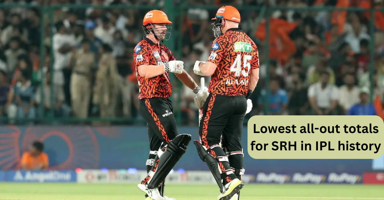 IPL इतिहासात सनरायझर्स हैदराबादसाठी टॉप 5 सर्वात कमी ऑलआऊट एकूण