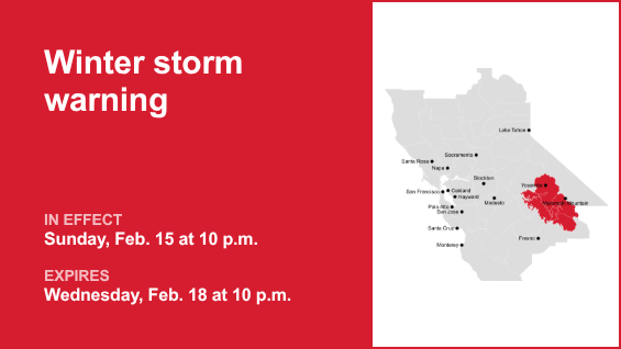 रविवार ते बुधवार योसेमाइटसाठी हिवाळी वादळाची चेतावणी – 60 मैल प्रतितास वेगाने वारे – बुध बातम्या