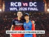 WPL 2026 फायनल, RCB विरुद्ध DC: टीव्ही चॅनेल, लाइव्ह स्ट्रीमिंग तपशील: भारत, ऑस्ट्रेलिया, यूएसए, यूके आणि इतर देशांमध्ये केव्हा आणि कुठे पहावे | महिला प्रीमियर लीग