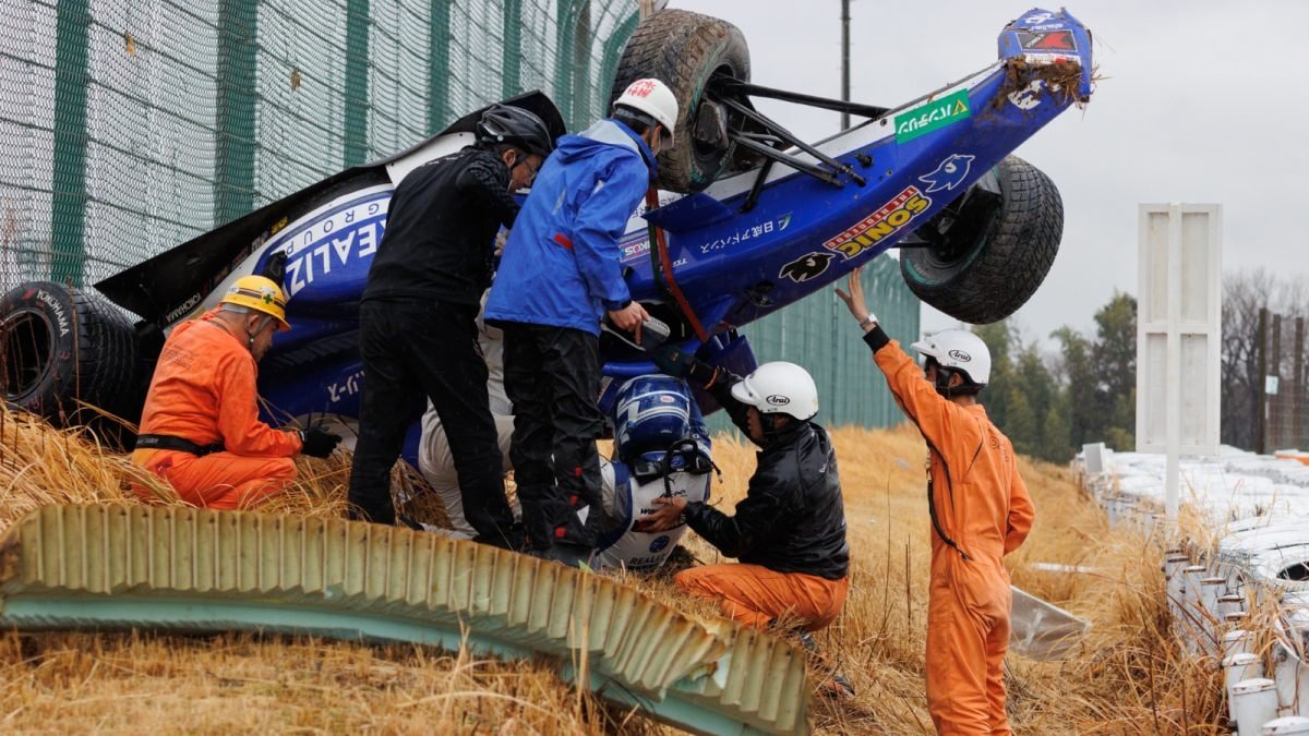 सुझुका शॉक: विल्यम्स फॉर्म्युला 1 राखीव ड्रायव्हर भीषण अपघातात गुंतलेला | पहा | फॉर्म्युला वन बातमी