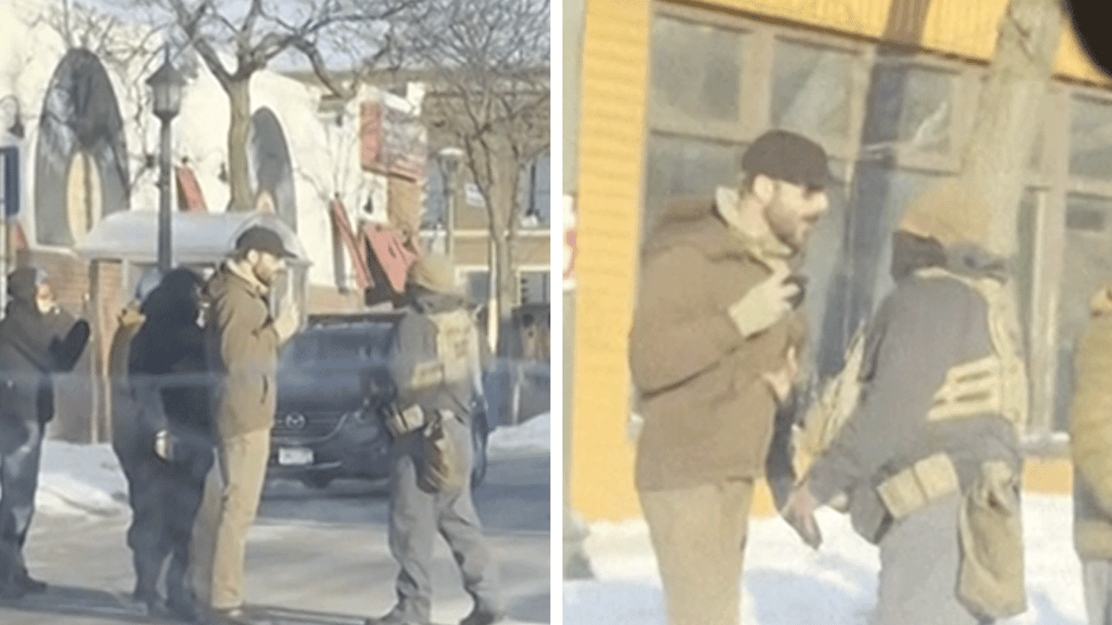 ॲलेक्स प्रीटी व्हिडिओवर शूट करण्यापूर्वी फेडरल एजंट्सशी शांतपणे बोलत आहे