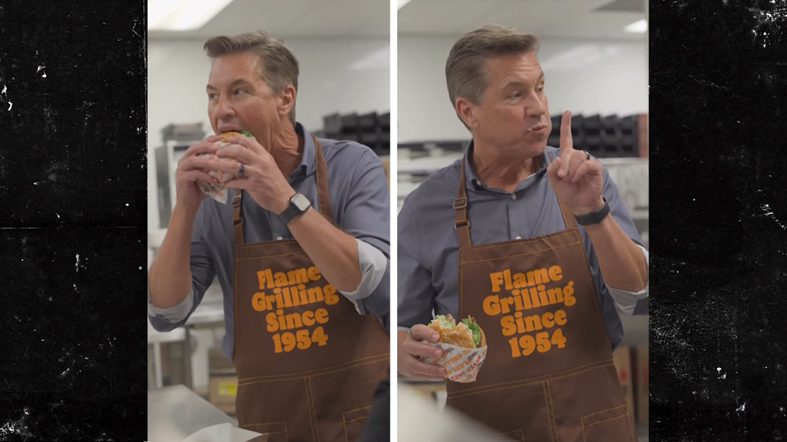 बर्गर किंगचे अध्यक्ष मॅसिव्ह बर्गर बाईटसह मॅकडोनाल्डचे सीईओ शेड्स