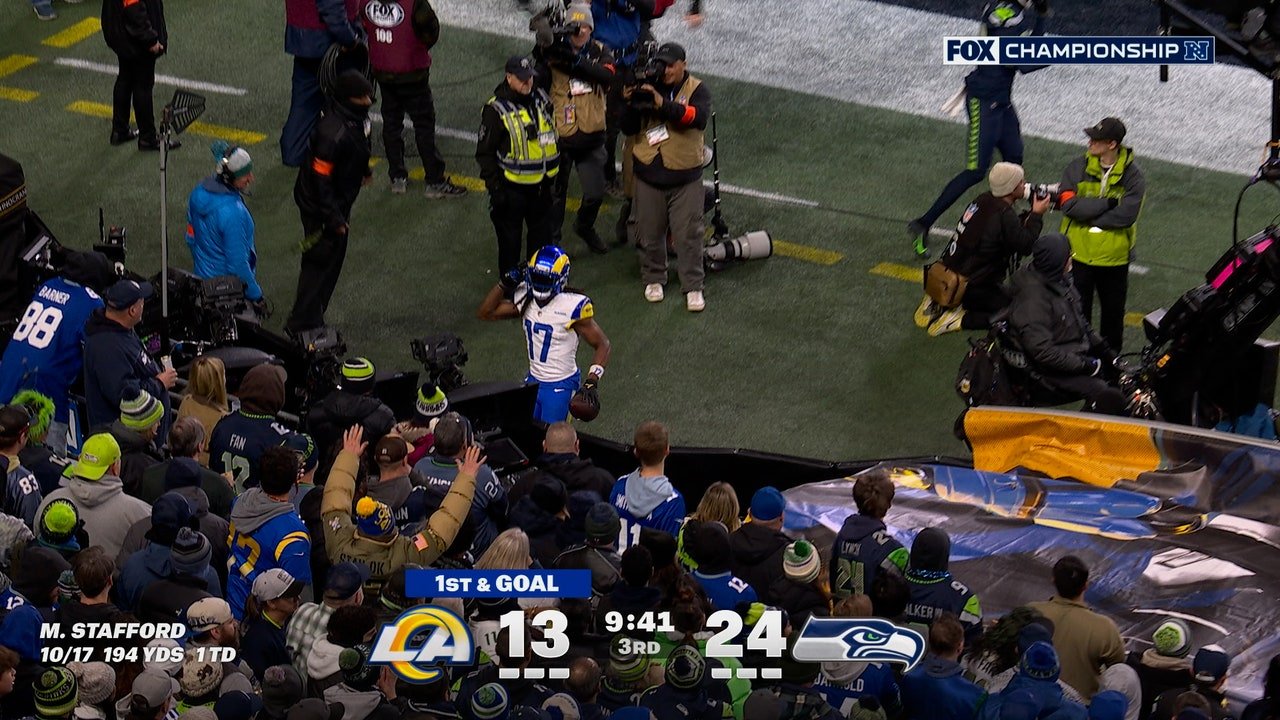 मॅथ्यू स्टॅफोर्ड रॅम्सच्या टू-यार्ड टीडी विरुद्ध सीहॉक्ससाठी दावंते ॲडम्सशी कनेक्ट झाला. NFL हायलाइट्स