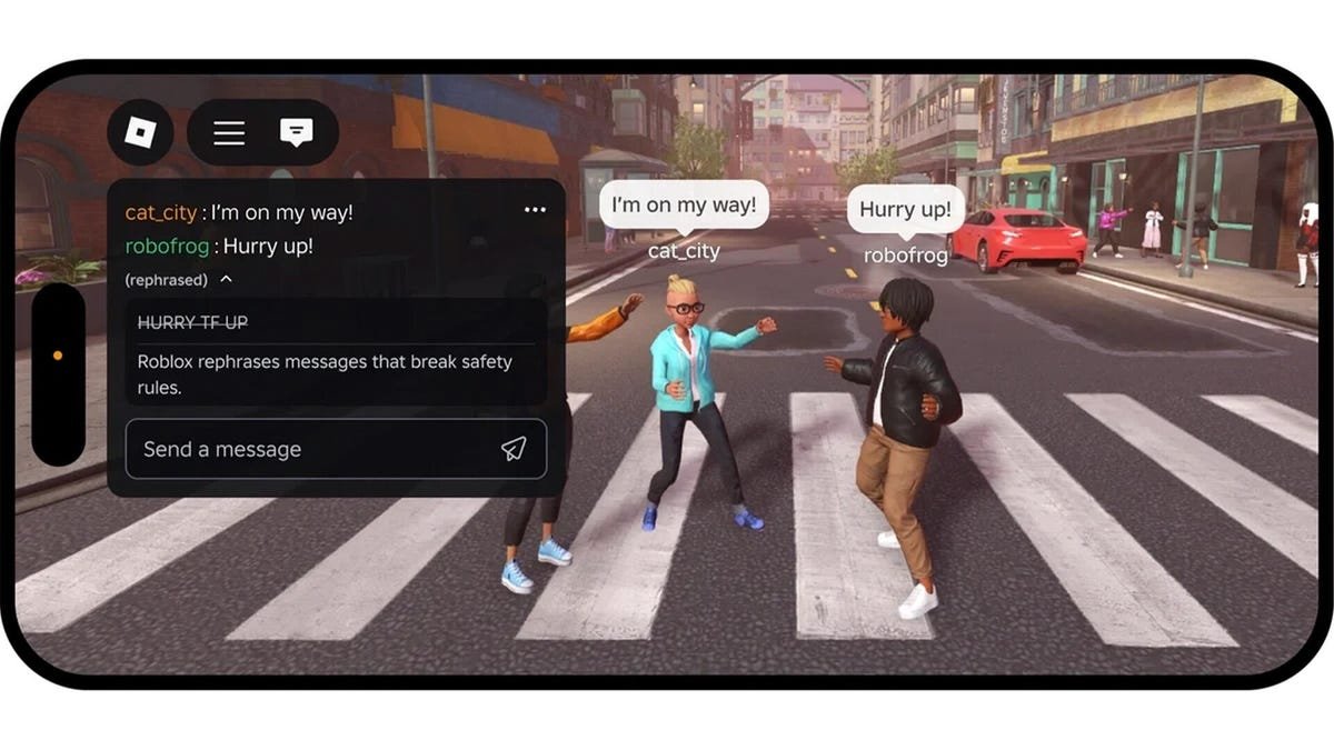 रोब्लॉक्सचे नवीन एआय टूल बंदी असलेली भाषा काढून टाकण्यासाठी खेळाडूंच्या संभाषणांना रिफ्रेम करत आहे