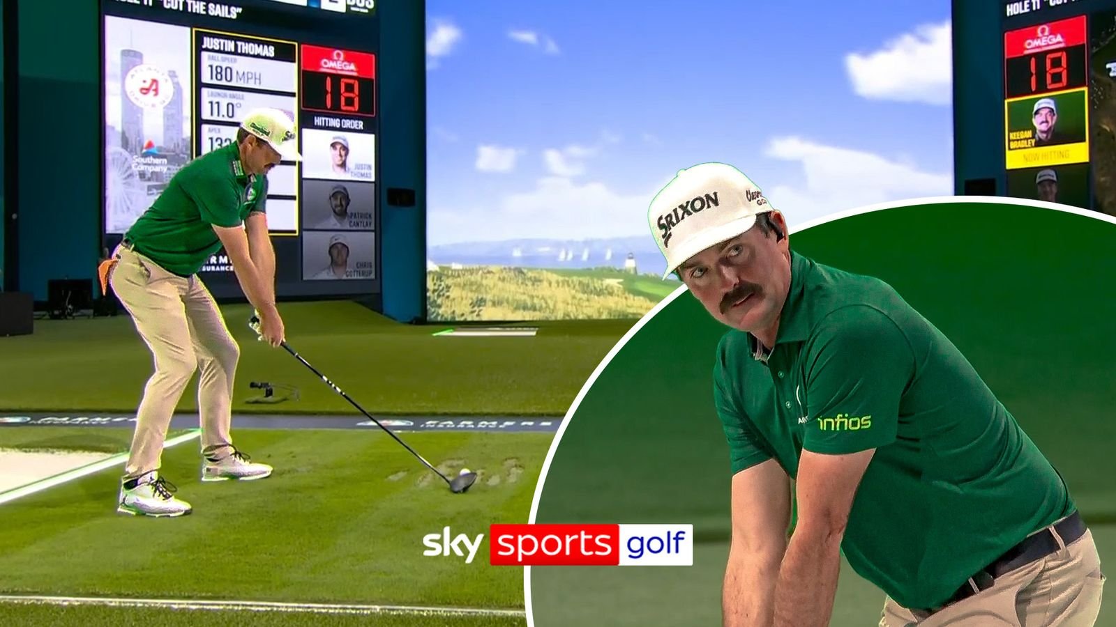 ब्रॅडलीने TGL येथे विक्रमी 384-यार्ड ड्राईव्ह मारली