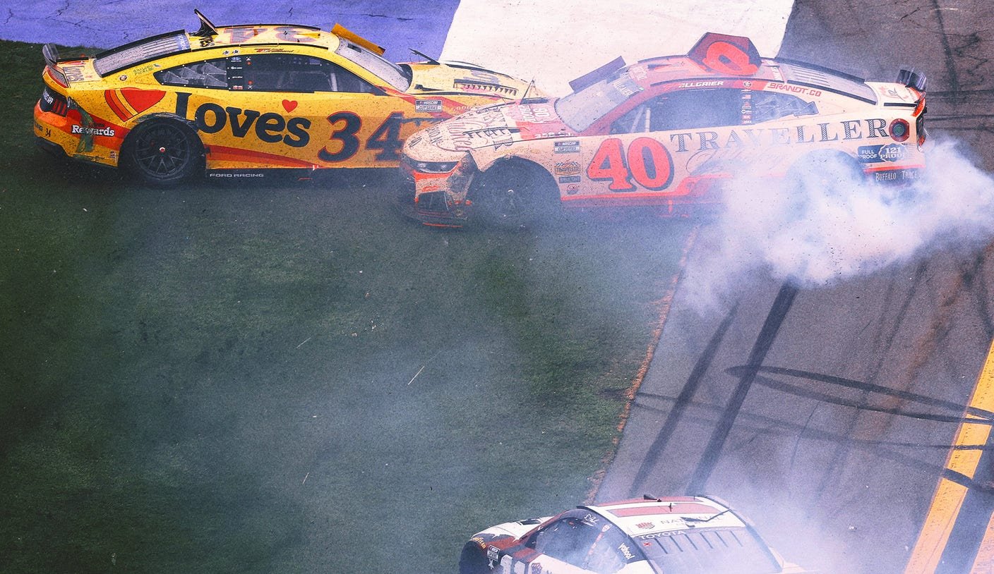 डेटोना 500 मध्ये, ‘द बिग वन’ मध्ये 20 मोटारींचा मोठा अपघात समोर आला