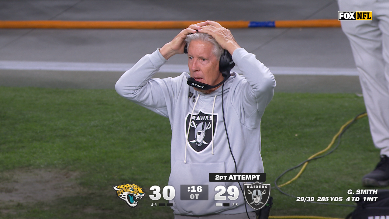 ओव्हरटाइम जिंकण्यासाठी Raiders च्या दोन-पॉइंट रूपांतरणावर जग्वार्सने बचावात्मक भूमिका घेतली NFL हायलाइट्स