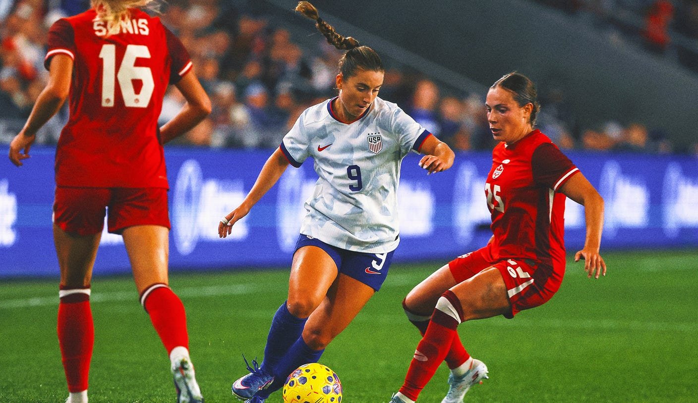 शेबेलिव्हज चषक स्पर्धेत कॅनडावर यूएसएचा 1-0 असा विजय मिळवताना ॲली सेंटोनॉरने स्कोअर केला