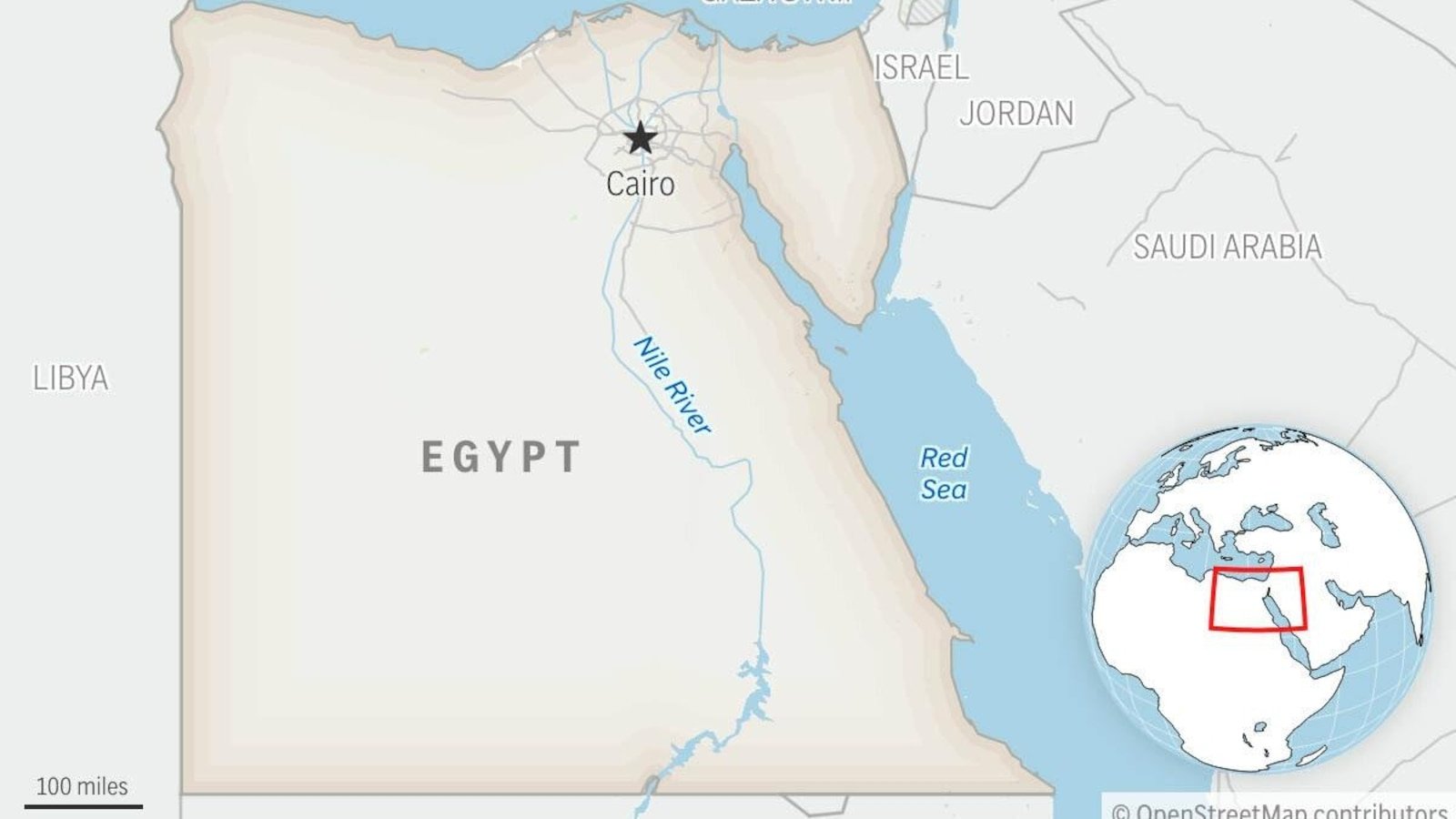 इजिप्तच्या ईशान्य भागात रस्त्याच्या धडकेत 18 जणांचा मृत्यू झाला